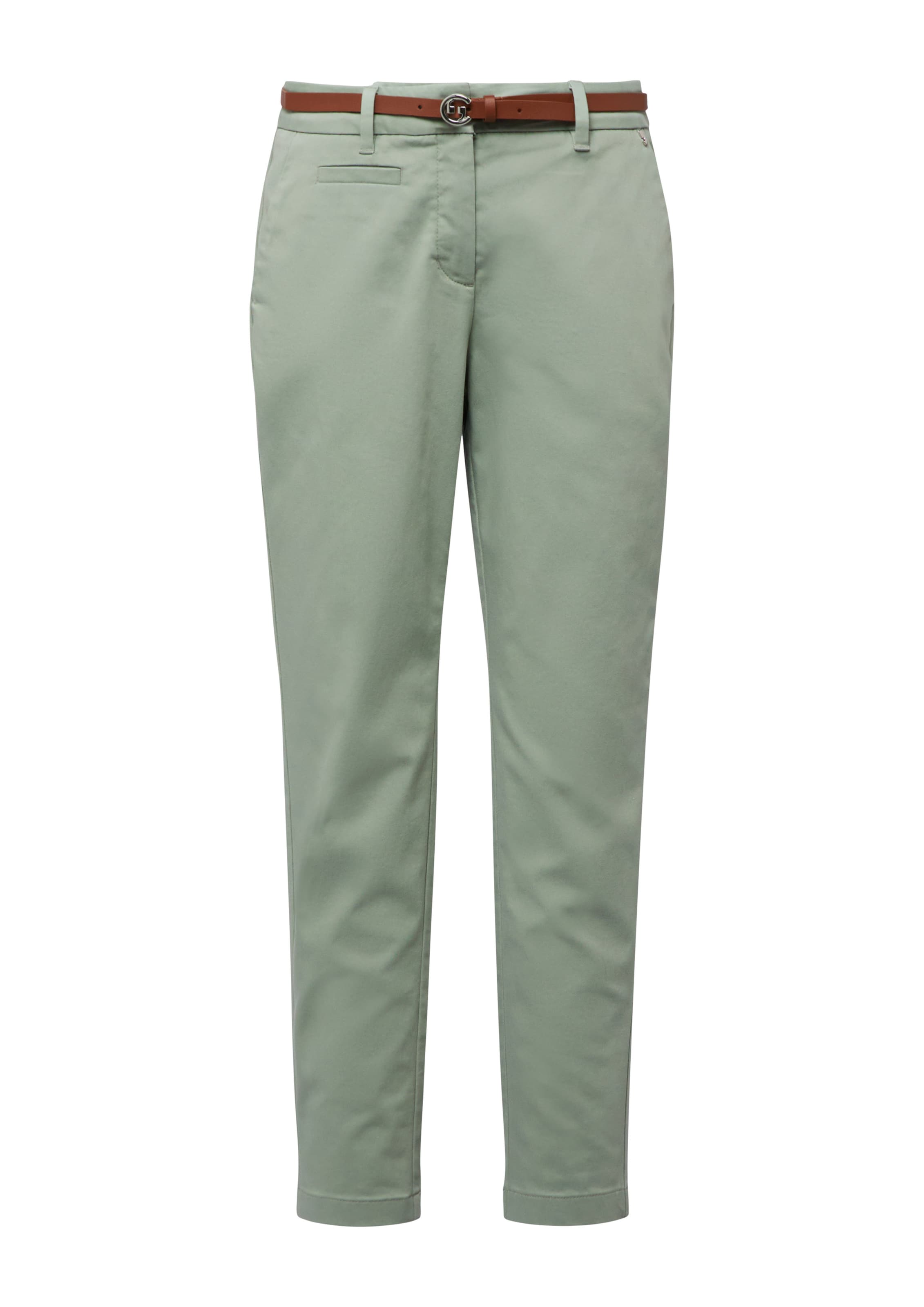 Pantalon chino COMMA en vert : devant