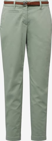 Pantalon chino COMMA en vert : devant