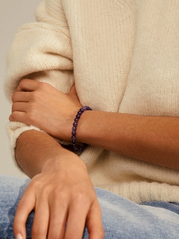 Pilgrim Bracelet 'POWERSTONE' in Purple