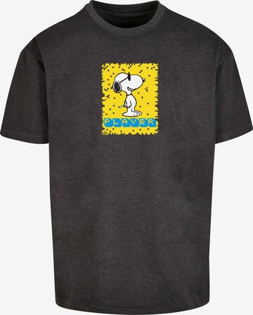 Merchcode Shirt 'Peanuts - Player' in Grey: front