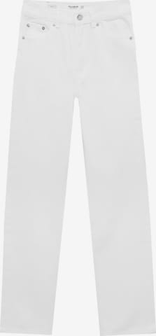 Pull&Bear Tapered Jeans in Weiß: predná strana