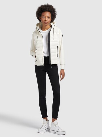 khujo Winter Jacket ' GHITA SHINY ' in White: front