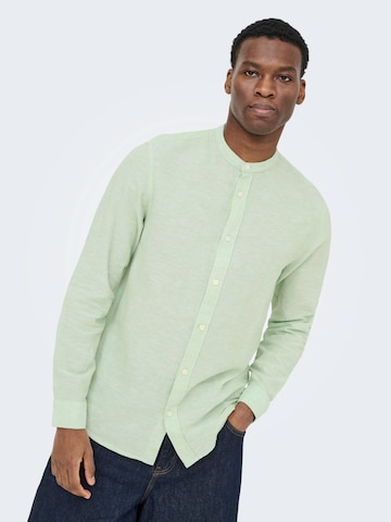 Slim fit Cămașă 'ONSCaiden' de la Only & Sons pe verde