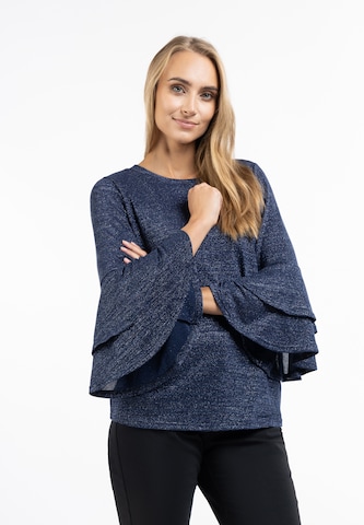 Usha Shirt in Blauw: voorkant