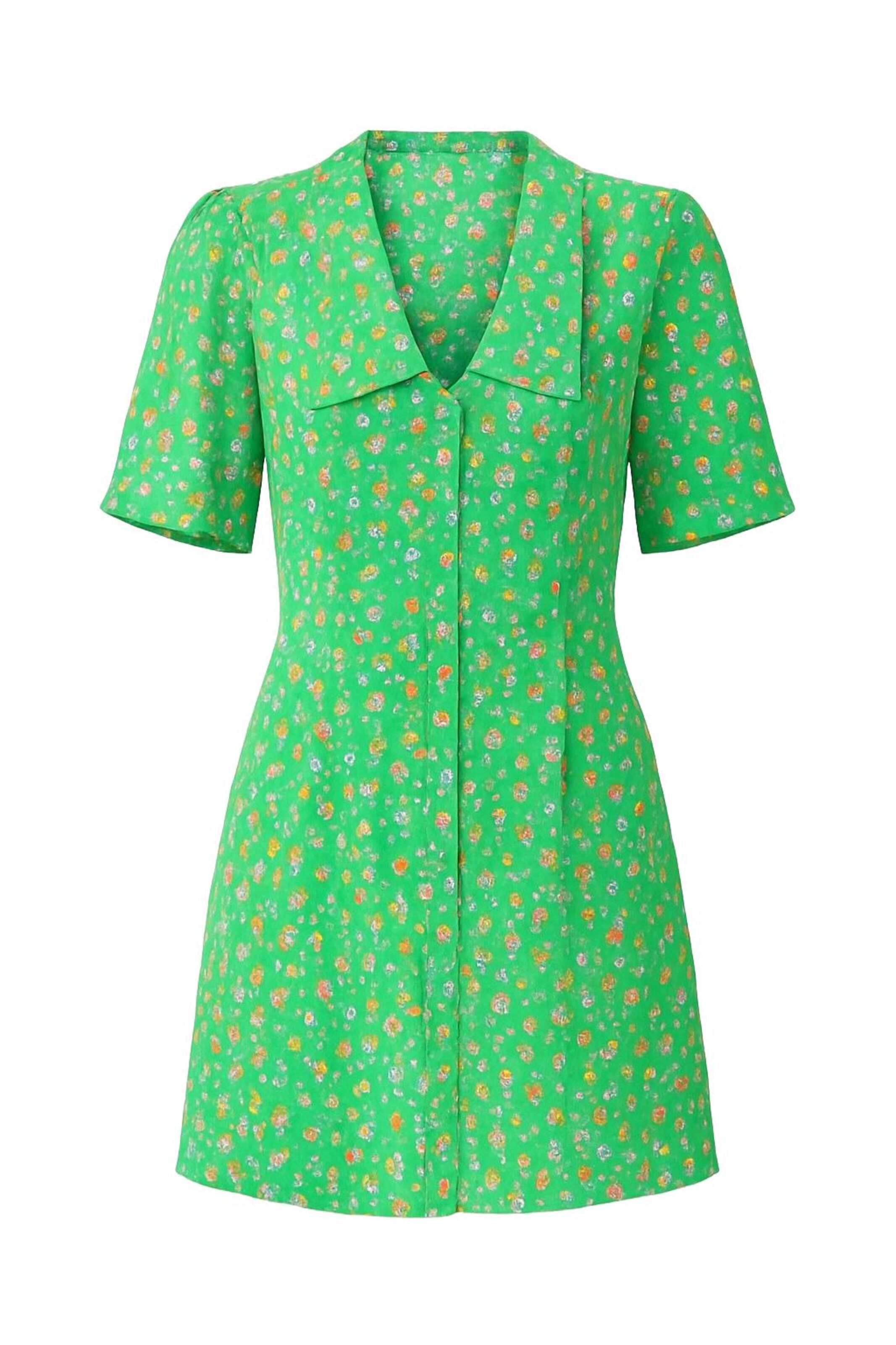 For You Moda Jurk in Groen: voorkant