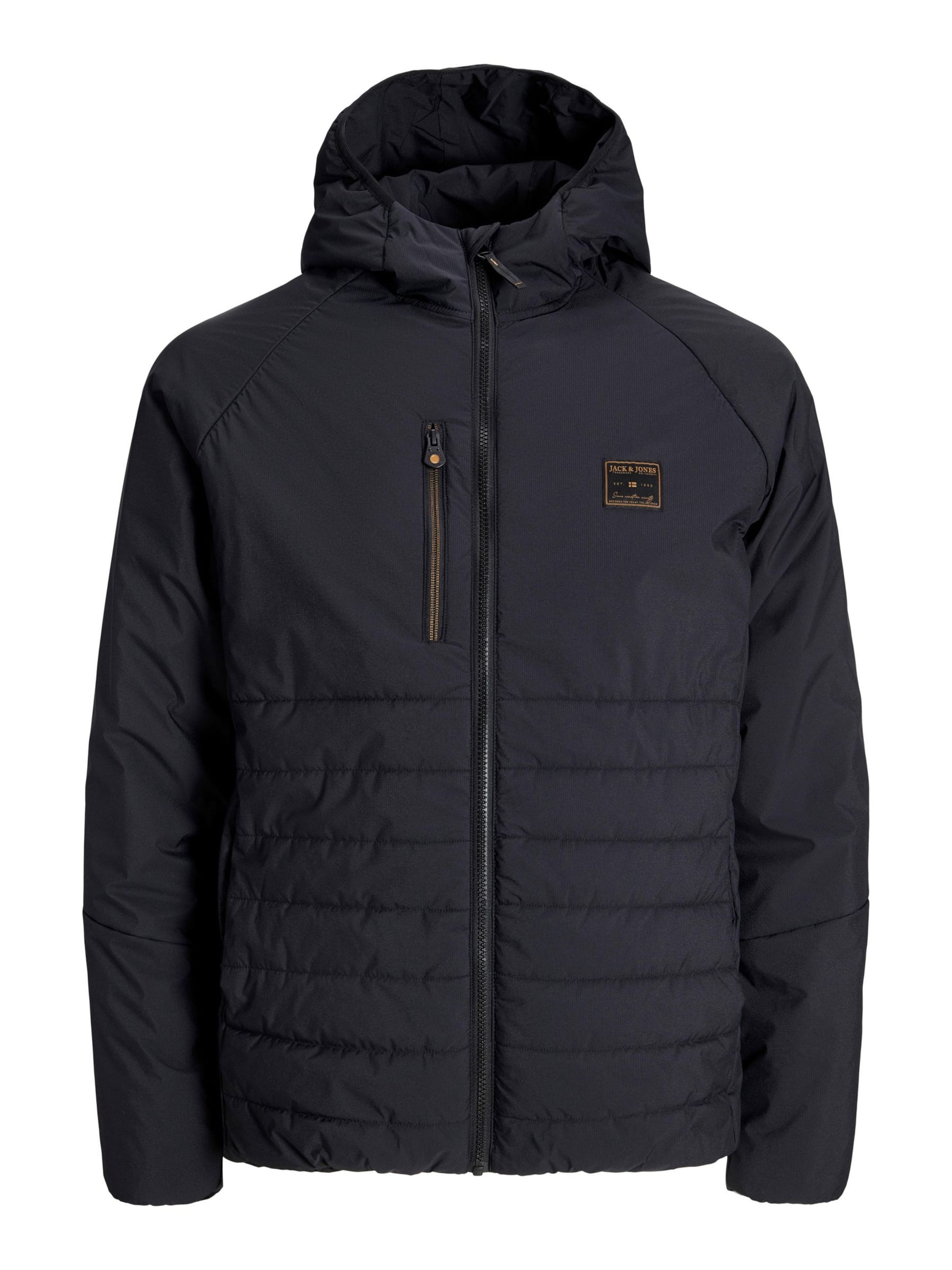 JACK & JONES Winter jacket in Black: front
