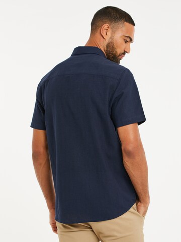 Threadbare Regular fit Overhemd 'Dragon' in Blauw