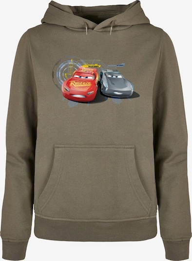 ABSOLUTE CULT Sweatshirt 'Cars - Lightning vs Storm' in grau / grün / rot / weiß, Produktansicht