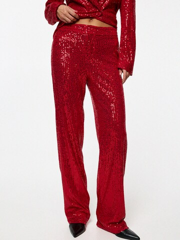 Pull&Bear Loosefit Broek in Rood: voorkant
