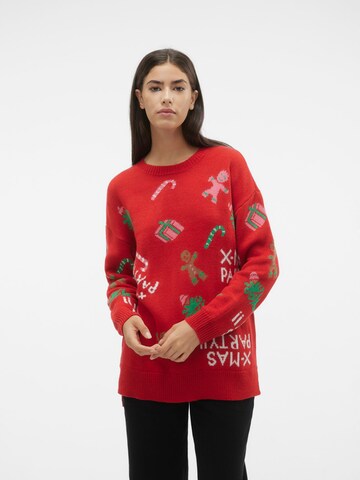 Pull-over 'XMASPARTY ' VERO MODA en rouge