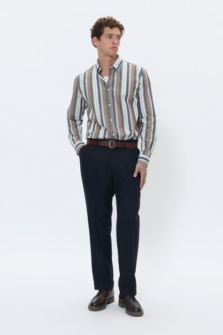 Matinique Tapered Bukser med lægfolder 'MAweller' i blå