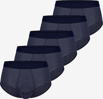 ESGE Panty 'Feinripp Ringel' in Blue: front
