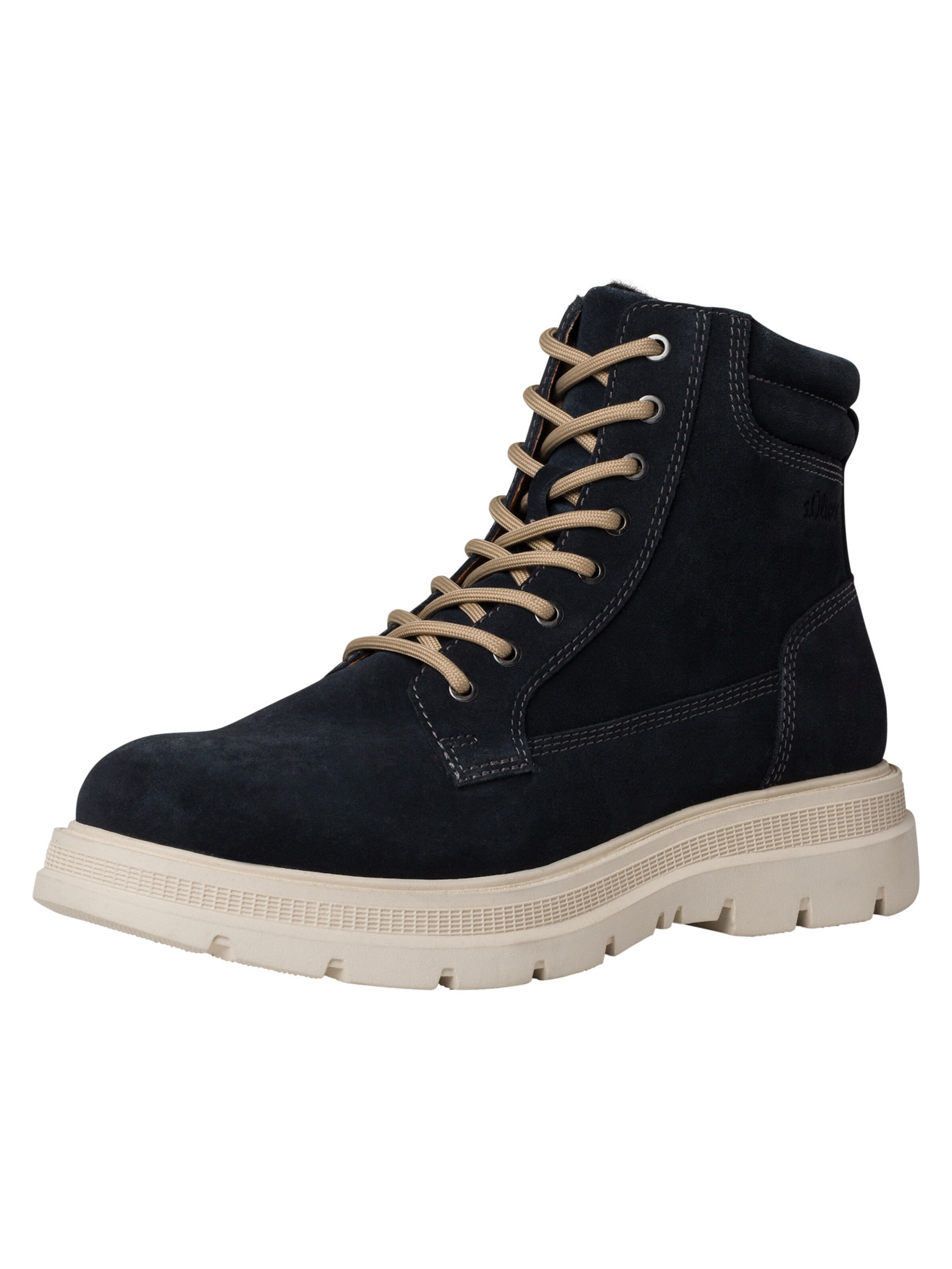 s.Oliver Lace-up boots in Sand / Navy, Item view