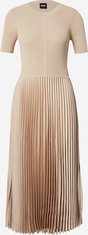 BOSS - Vestido de punto 'Fadridi' en beige: frente