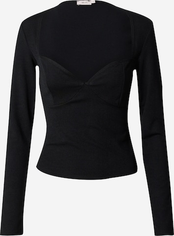 NLY by Nelly Shirt in Zwart: voorkant