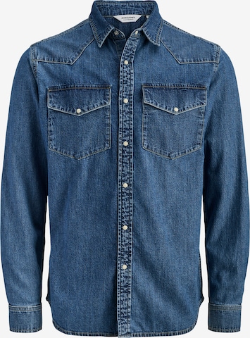 JACK & JONES Slim fit Πουκάμισο 'JJEWESTERN' σε μπλε: μπροστά