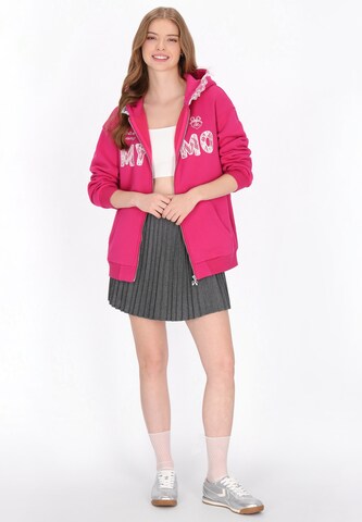 MYMO - Sudadera con cremallera en rosa