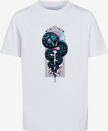 T-Shirt 'Harry Potter Neon Nagini' F4NT4STIC en blanc : devant