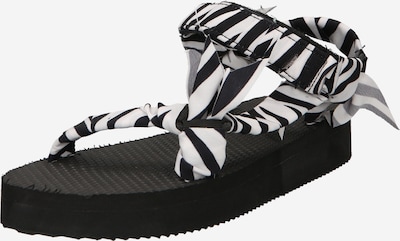 Warehouse Sandale in schwarz / weiß, Produktansicht