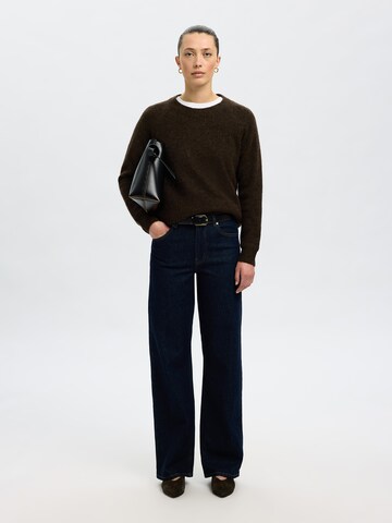 Pull-over 'SLFLULU' SELECTED en marron