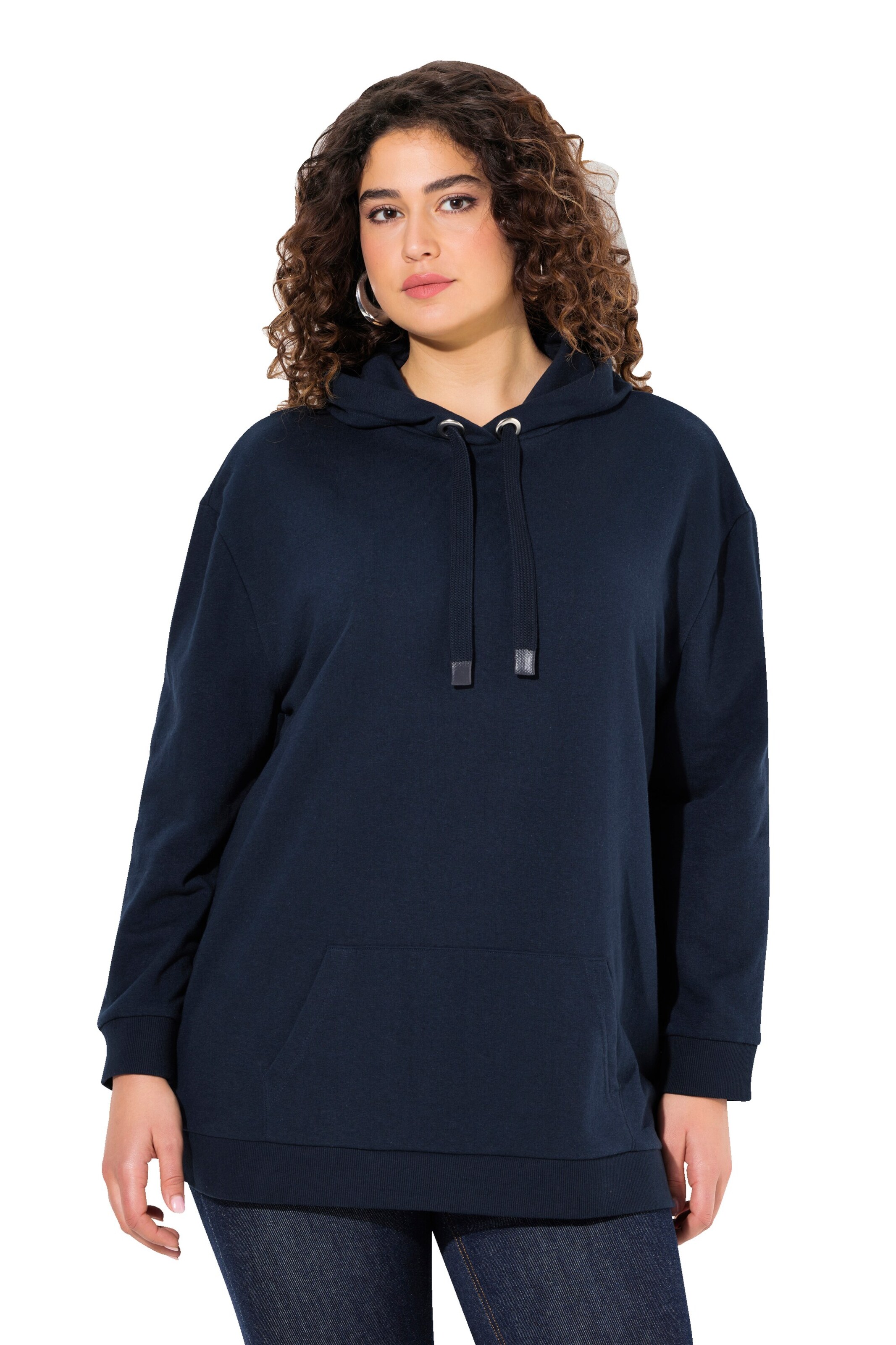 Ulla Popken Sweatshirt in Blauw: voorkant