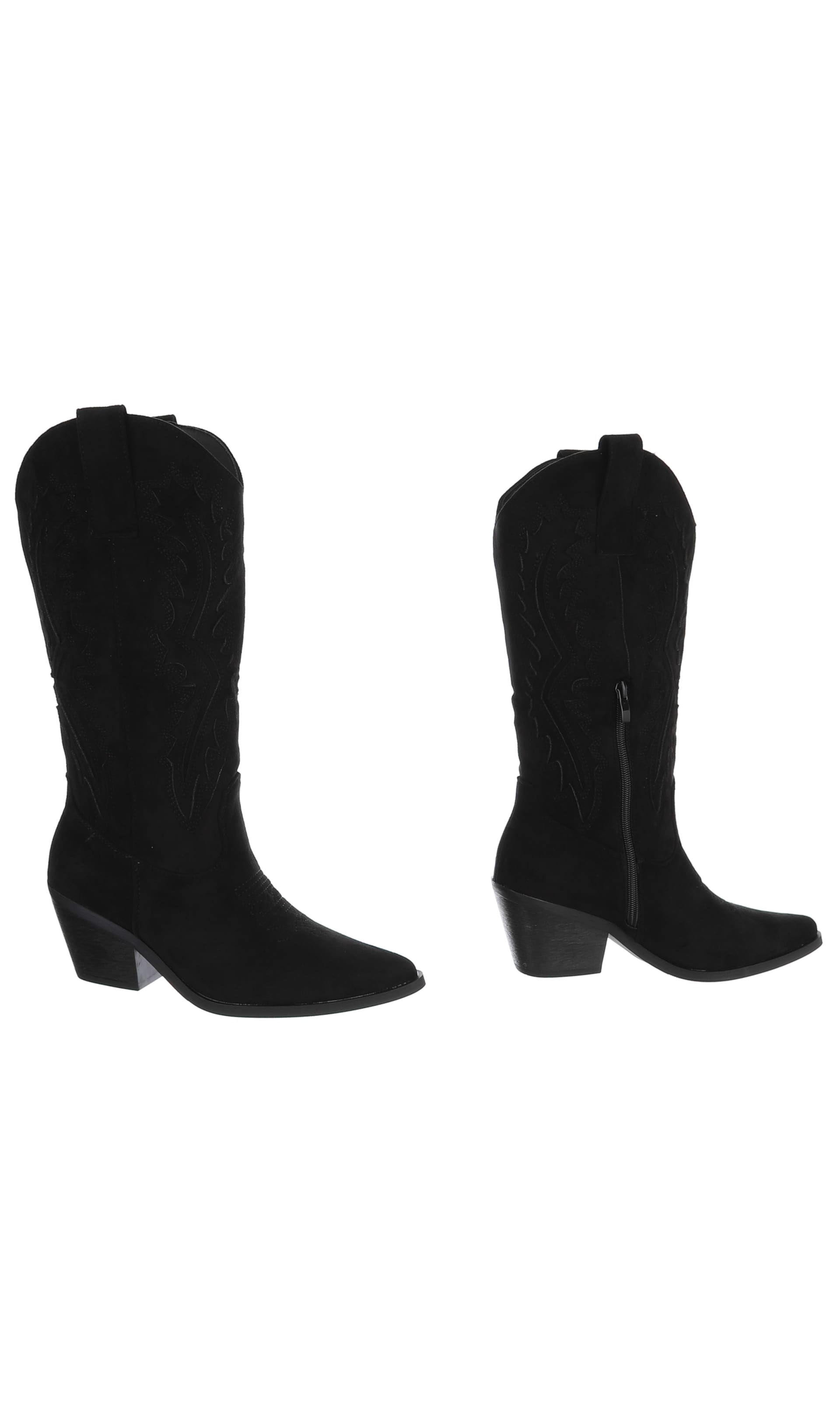 Ital-Design Cowboy Boots in Black