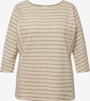 Ulla Popken Sweatshirt in Beige: voorkant