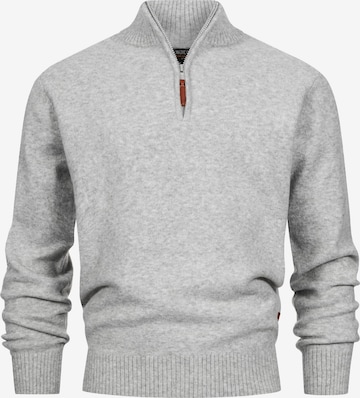 INDICODE JEANS Sweater 'INTrax' in Grey: front