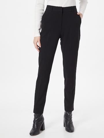 Soft Rebels Regular Pleated Pants 'Vilja' in Black: front