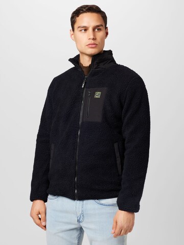 INDICODE JEANS Fleecejacke 'Burke' in Schwarz: predná strana