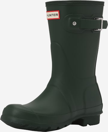 HUNTER Rubber Boots in Green: front