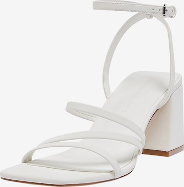 Pull&Bear Sandalen met riem in Wit: voorkant