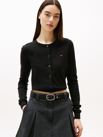 Tommy Jeans Вязаная кофта 'ESSENTIAL' в Черный: спереди