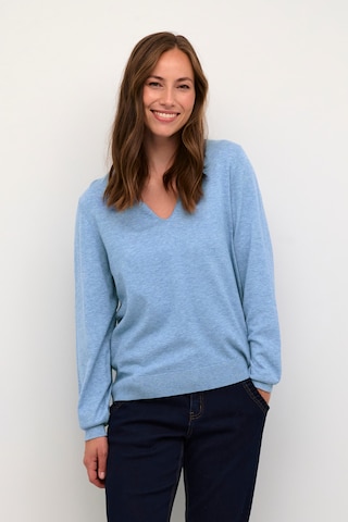 Cream Sweater 'Dela' in Blue: front