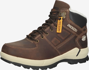 Dockers by Gerli Lace-Up Boots in Brown: front