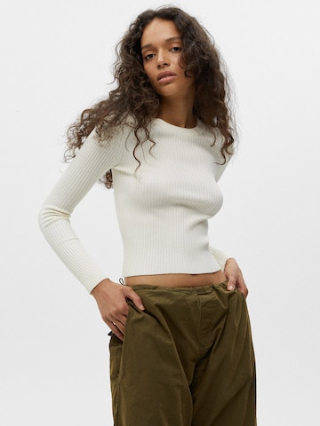 Pull&Bear Trui in Beige: voorkant