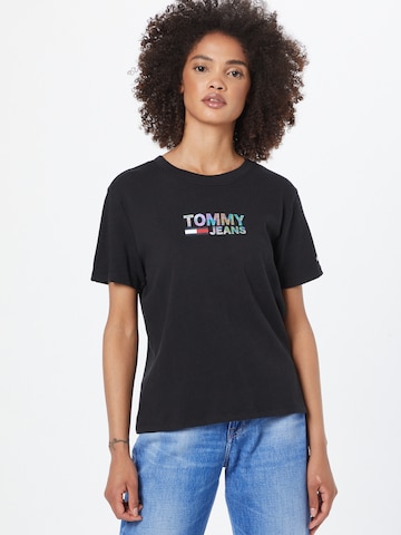 Tommy Jeans Shirt in Black: front