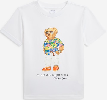 T-Shirt Polo Ralph Lauren en blanc : devant