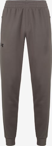 UNDER ARMOUR Tapered Workout Pants in Brown: front