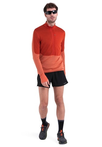ICEBREAKER - Camiseta funcional 'Realfleece Descender' en naranja