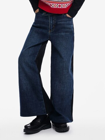 Desigual Wide Leg Farkut värissä sininen: etupuoli