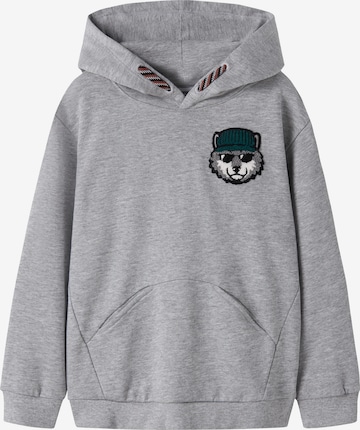 NAME ITSweater majica 'NKMOSVALD' - siva boja: prednji dio