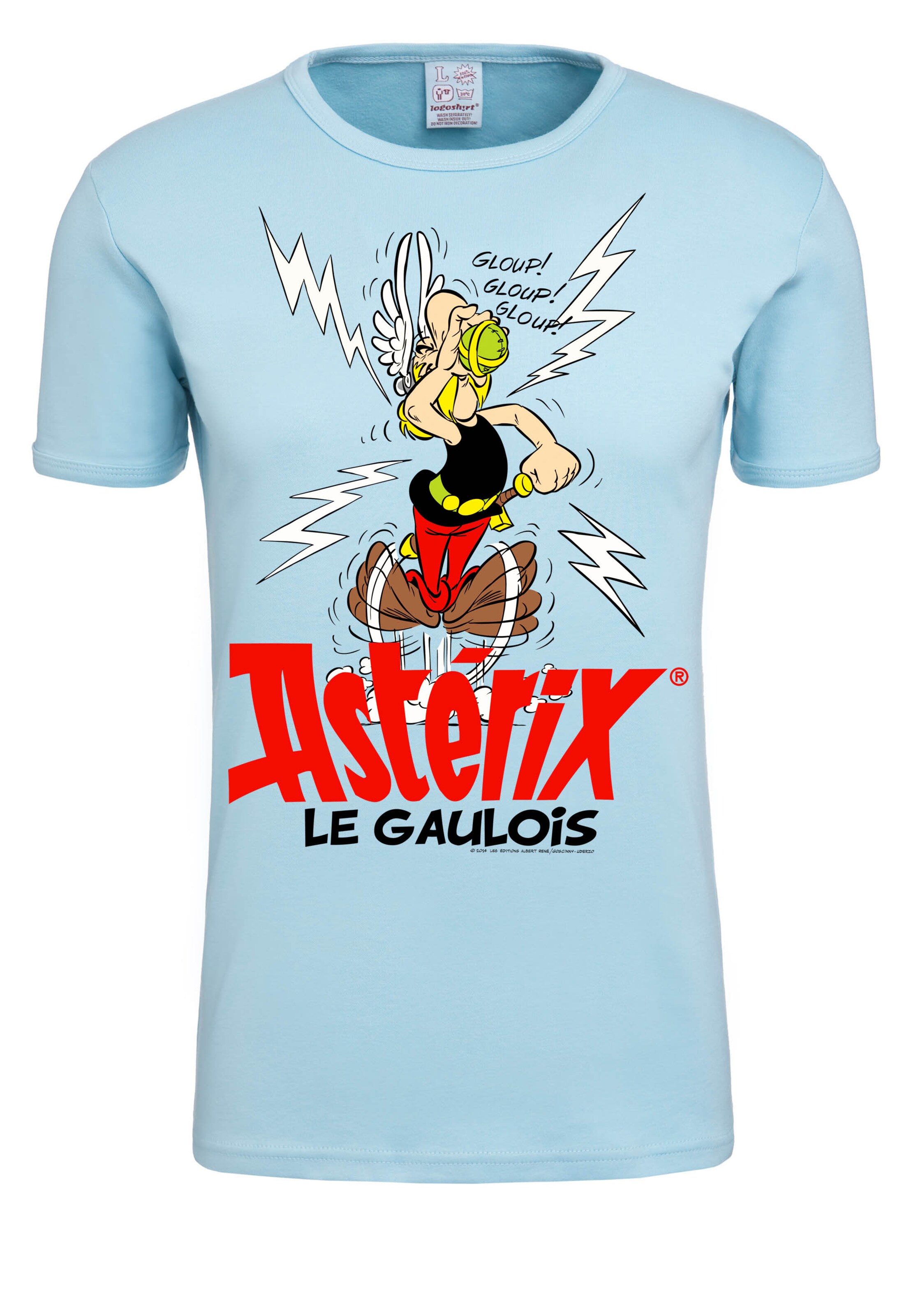 LOGOSHIRT T-Shirt Asterix Magic Poison in Blau: Vorderseite
