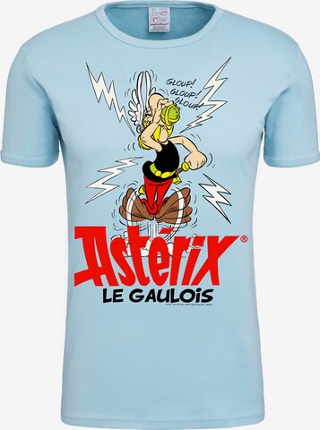 LOGOSHIRT Shirt 'Asterix - Magic Poison' in Blue: front