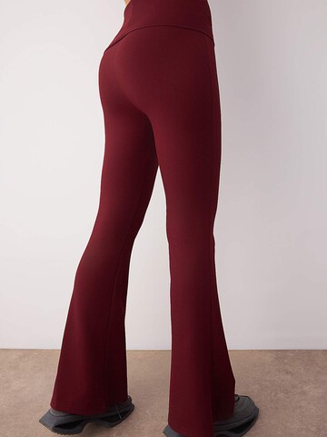 Trendyol Zvonový Kalhoty – červená