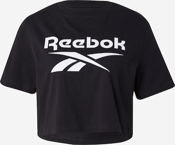 Reebok Λειτουργικό μπλουζάκι 'IDENTITY' σε μαύρο: μπροστά