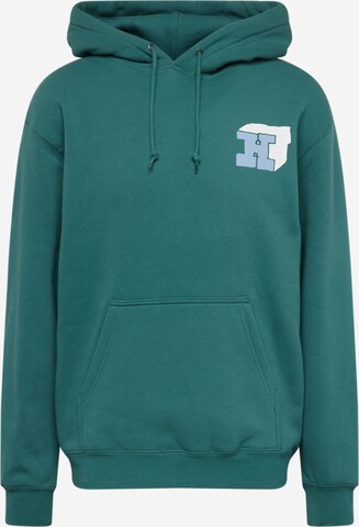 HUF Sweatshirt 'Morex' in Groen: voorkant