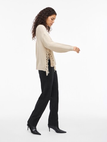 VILA Sweater 'VIBITA' in Beige