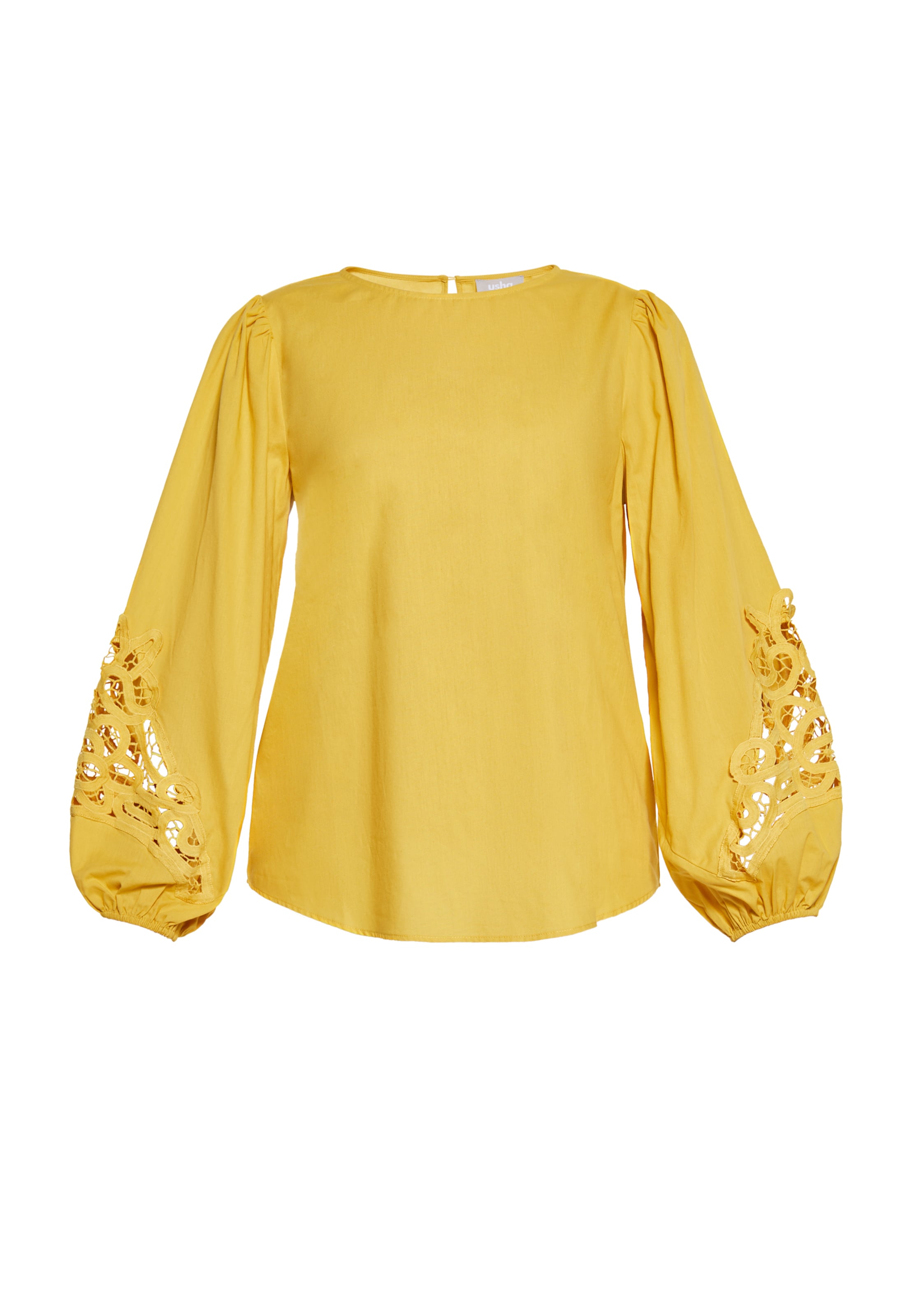 Usha Bluse i gul: forside