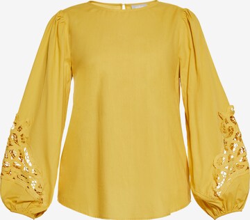 Camicia da donna di Usha in giallo: frontale